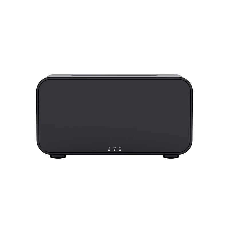 Mini Flame Aroma Diffuser Black – 7-Color Essential Oil Humidifier