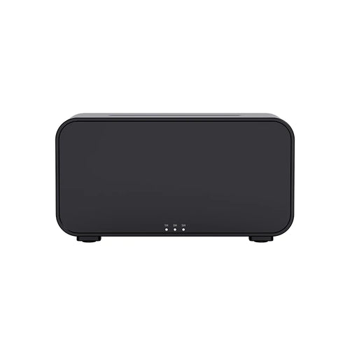 Mini Flame Aroma Diffuser Black – 7-Color Essential Oil Humidifier