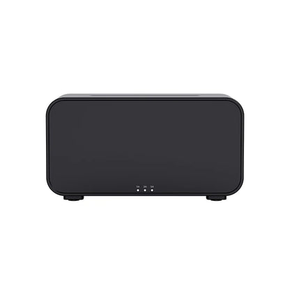 Mini Flame Aroma Diffuser Black – 7-Color Essential Oil Humidifier