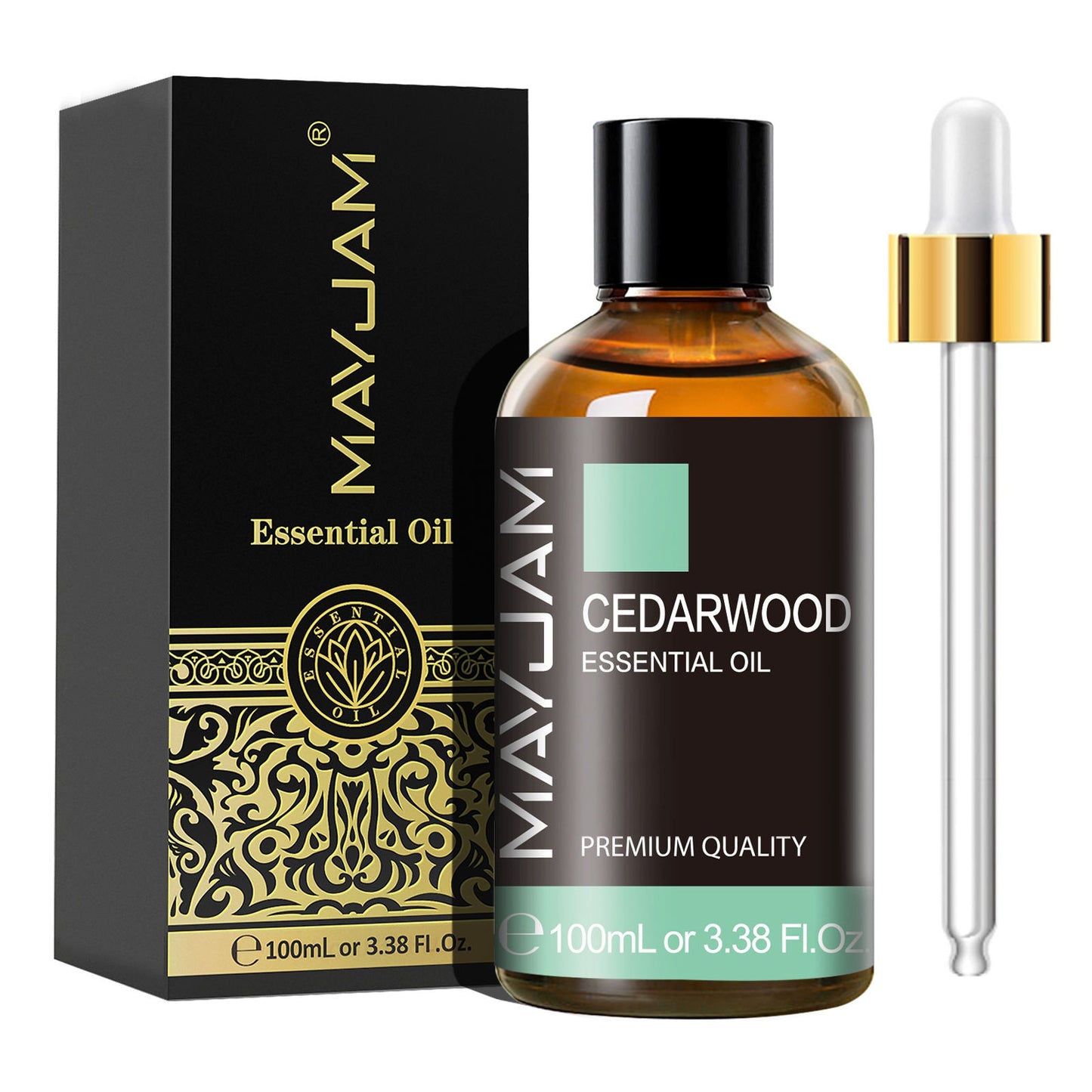 Cedarwood Essential Oil 100ml | Natural Aromatherapy | Mayjam Basil - 100ml